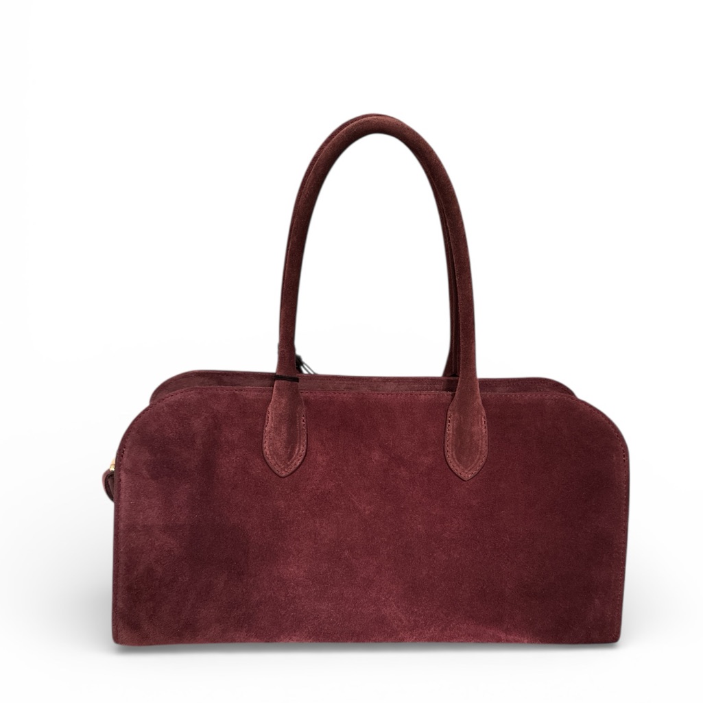 Women's Burgundy Suede Shoulder Bag